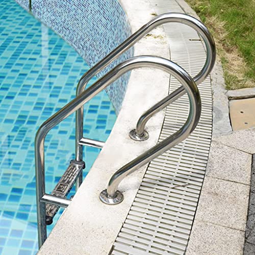 Escalera para piscina 3 peldaños acero inoxidable antideslizante miniatura 2