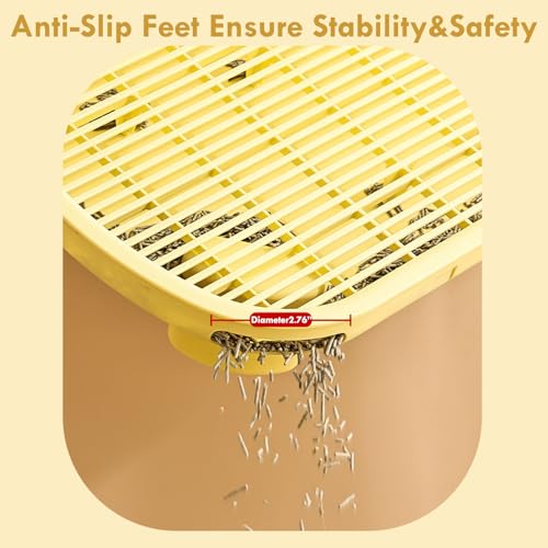 Image of SpaceTime Cat Litter Mat Litter Trapping Mat,20.08 inchx15.94 inchx5.91 inchLarge Dual-Layer Cat Litter Box Mat for Kitty,Floor Protection,Waterproof Urineproof(White)