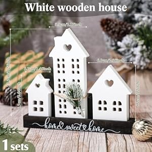 Yousoontic 1 Set White Village Houses Wooden Farmhouse Decorations Home Sweet Tabletop Decor Sign for welcome Centerpieces House Warming Gifts New Home Couple Yousoontic 1 Set White Village Houses Wooden Farmhouse Decorations Home Sweet Tabletop Decor Sign for welcome Centerpieces House Warming Gifts New Home Couple