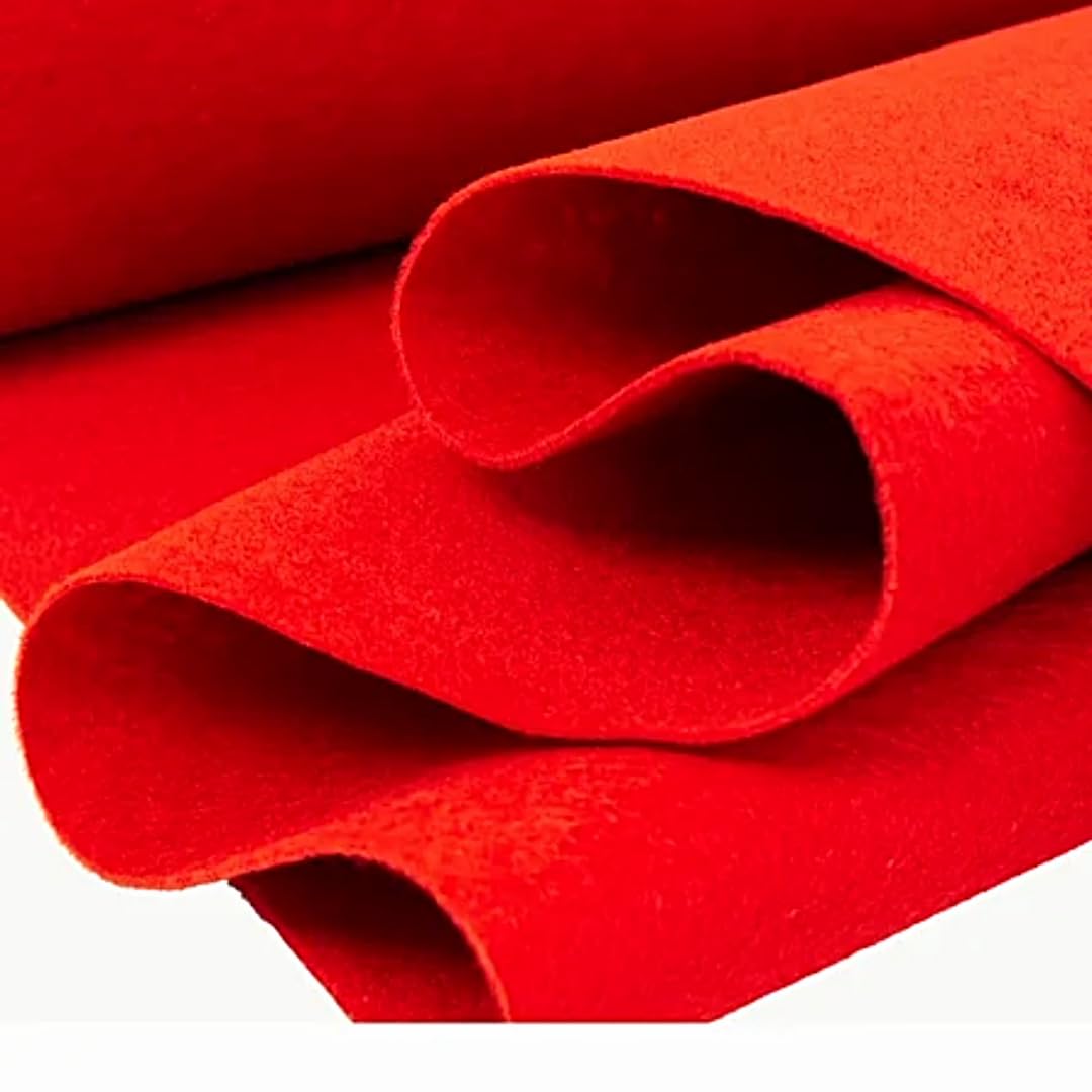 VSTUCART Non-Woven Carpet Roll – Premium Event Floor Covering for Weddings, Parties, Exhibitions, Offices, Homes & Stages – Durable, (Red,5x7)