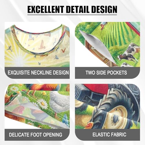 Flower Truck Farmhouse Cute Pajama Set Short Sleeve Pajamas Shorts Sets Cotton PJS 2 Piece Clothes Set 5Y4