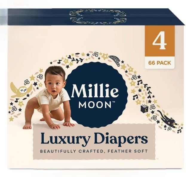 Image of Millie Moon Luxury Diapers (Size-4 and Count-66) White(Pack of 1)