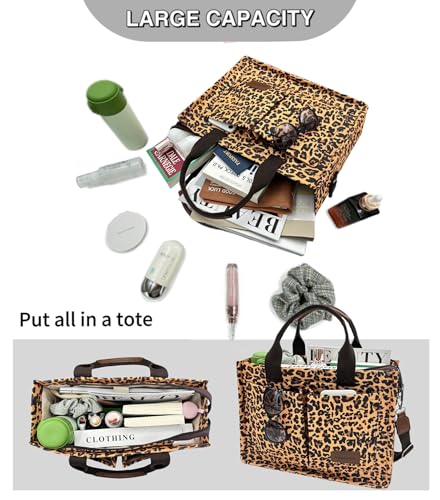 Large Canvas Tote with Pockets