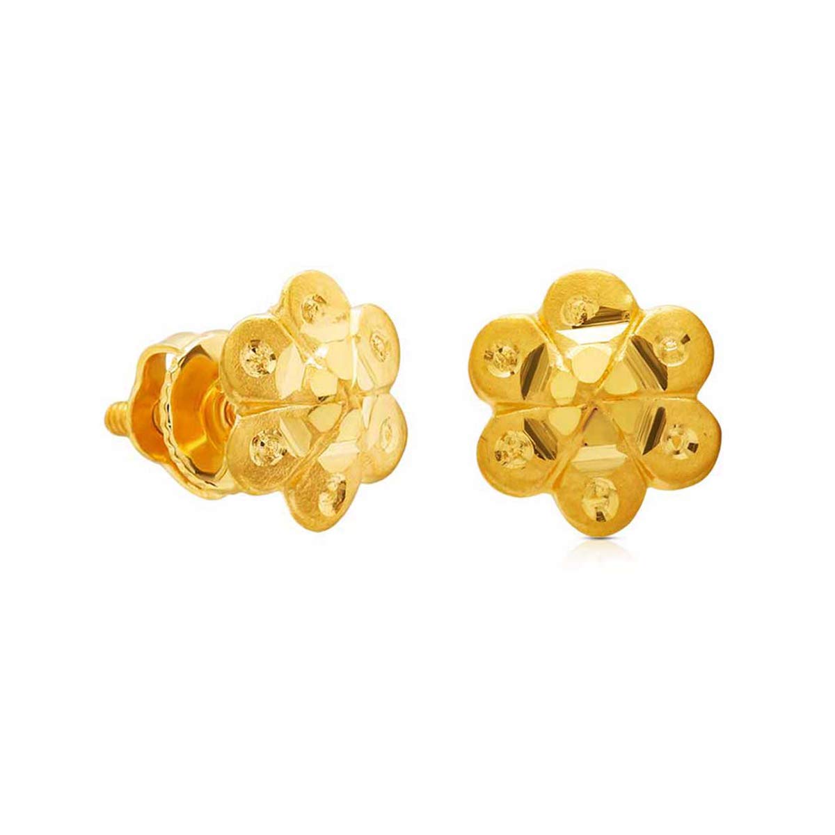 WHP JEWELLERS Flower Leaf Yellow Gold Earrings for Women 22 KT | 22 Carat Gold Earrings 916 | Gold Earrings Set | Gold Studs for Women | Womens Fashion Jewellery | Great for Gifting (B0BHVWQ9V5) Amazon Price History, Amazon Price Tracker