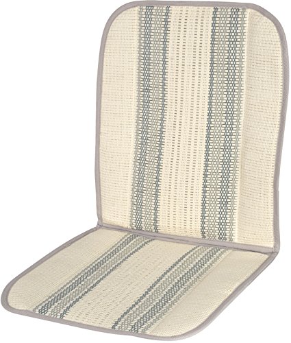 Carfactory - Respaldo de verano para asiento de coche, fabricado en fibra de rafia, esterilla de coche verano, esterilla frescor.