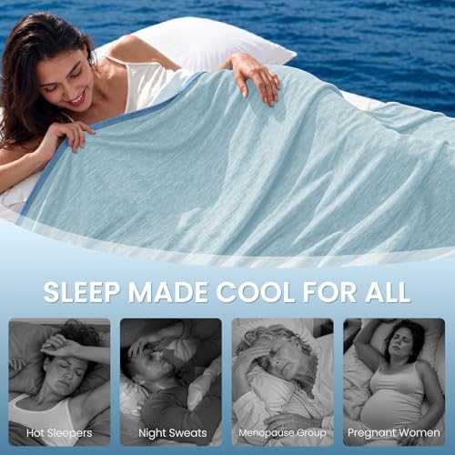 Image of Topcee Cooling Blanket Queen Size 90 inchx90 inch for Hot Sleepers Summer Blanket