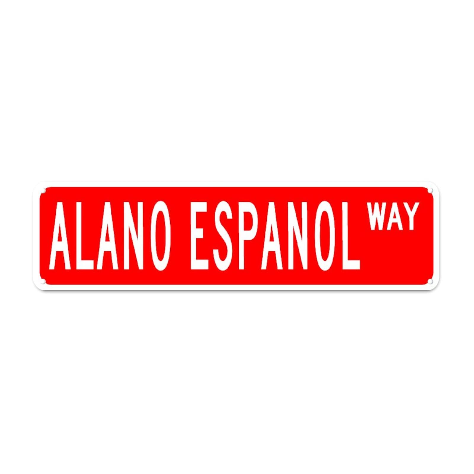 Alano Espanol Street Retro Tin Signs Aluminum Metal Sign Plaque for Home Kitchen Garden Wall UV-Resistant Pub Club Decor 4x16 Inch