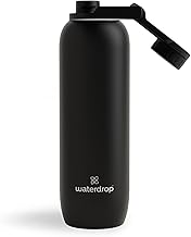 Bottiglia termica Waterdrop® multiuso da 1 L, borraccia isolata in acciaio inossidabile, 24 ore fredda - 12 ore calda, a tenuta stagna e infrangibile