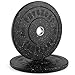 PhysKcal 5kg x 2 Olympic Bumper Plates Set, 2’’ Opening Crumb Rubber Weight Plates, Black Barbell Discs for Strength Training, Barbell Weights Set