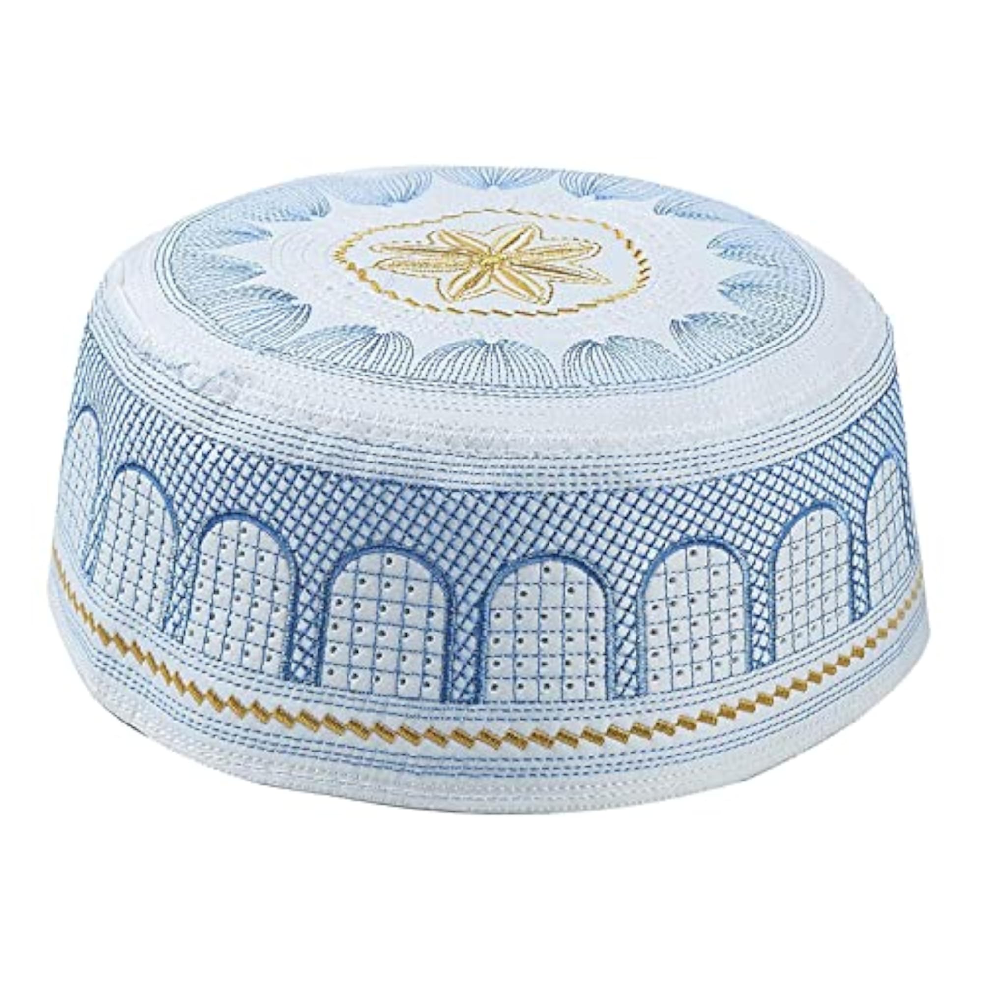 Islamic Muslim Men's Prayer Kufi Hat, Skull Cap