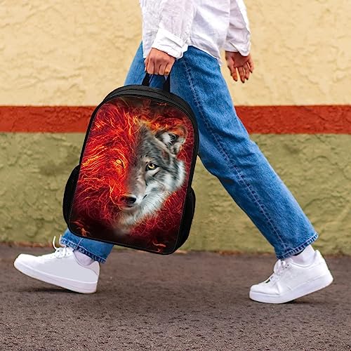 Mumeson-Child-Backpack-Wolf-Print-Bookbag-Double-Zipper-Closure-Schoolbags-Back-to-School-Diaper-Bags-17-inch-Backpacking-for-Teenagers Mumeson Child Backpack Wolf Print Bookbag Double Zipper Closure Schoolbags Back to School Diaper Bags 17 inch Backpacking for Teenagers
