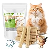 Puxulyiz 3.52oz/100g Freezed Dried Cat Chew Sticks, Cat Dental Treats for Freshens Breath and Controls Tartar, Feline Teething Sticks