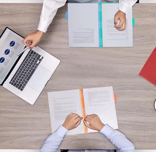 Edufun Pasta expansível de 12 bolsos com páginas removíveis, 6 abas numeradas, organizador colorido