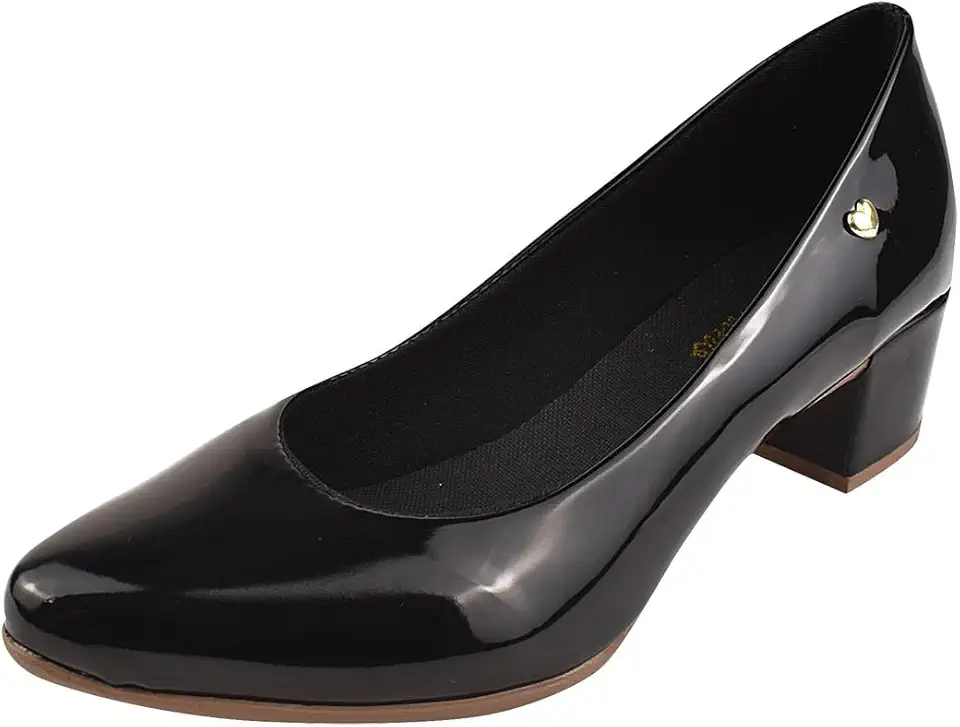 Sapato Social Salto Feminino Scarpin Bico Fino Conforto Toque Feminino