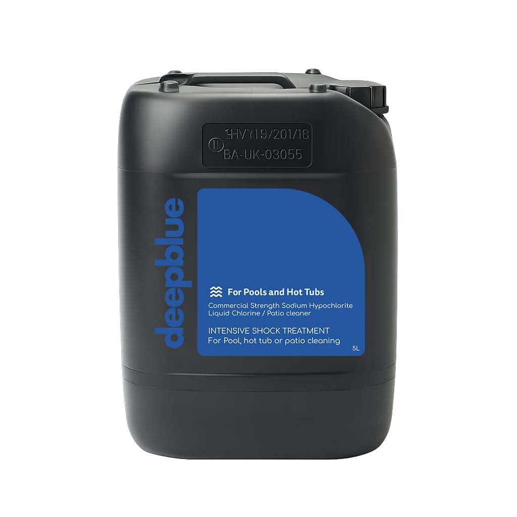 Deep Blue 14/15% Sodium Hypochlorite Patio cleaner | Liquid Chlorine for Moss Algae Weeds Bleach (10 Litres)