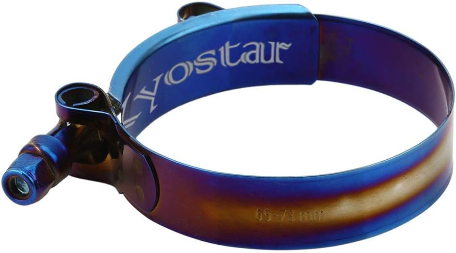 Kyostar 1.75" T-Bolt Hose Clamp Adjustable Stainless Steel Titanium Blue Clamp Diameter Ranger (45-53mm)