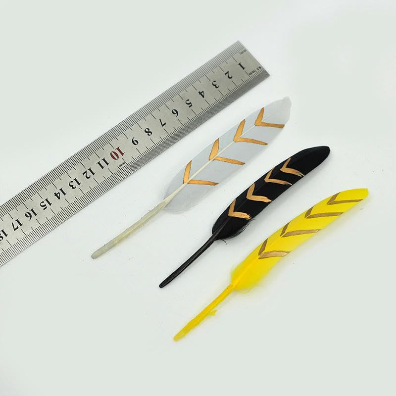 Plumes de loisirs créatifs GoDdis : 100 plumes d'oie pour décoration et couture DIY - 4