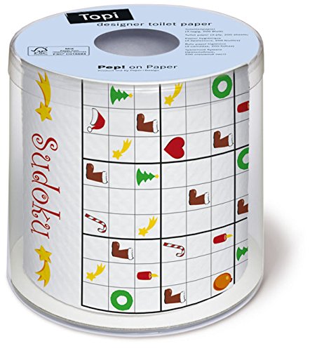 2x Toilettenpapier Rolle Xmas Sudoku – Weihnachtliches Sudoku / Weihnachten