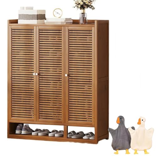 Meuble de rangement pour chaussures gain de place meuble en bambou 7 niveaux