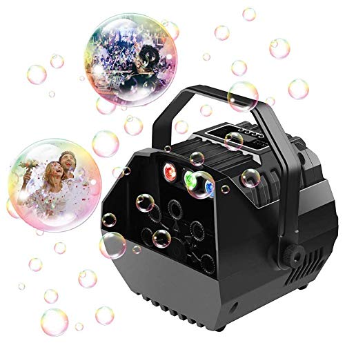 ADHW Partyaanbieding Automatische zeepbellenmachine met led-lamp, Bubble Machine zeepbellenmachine met draadloze afstandsbediening, schuimmachine voor verjaardag, bruiloft, podiumeffecten - Image 3