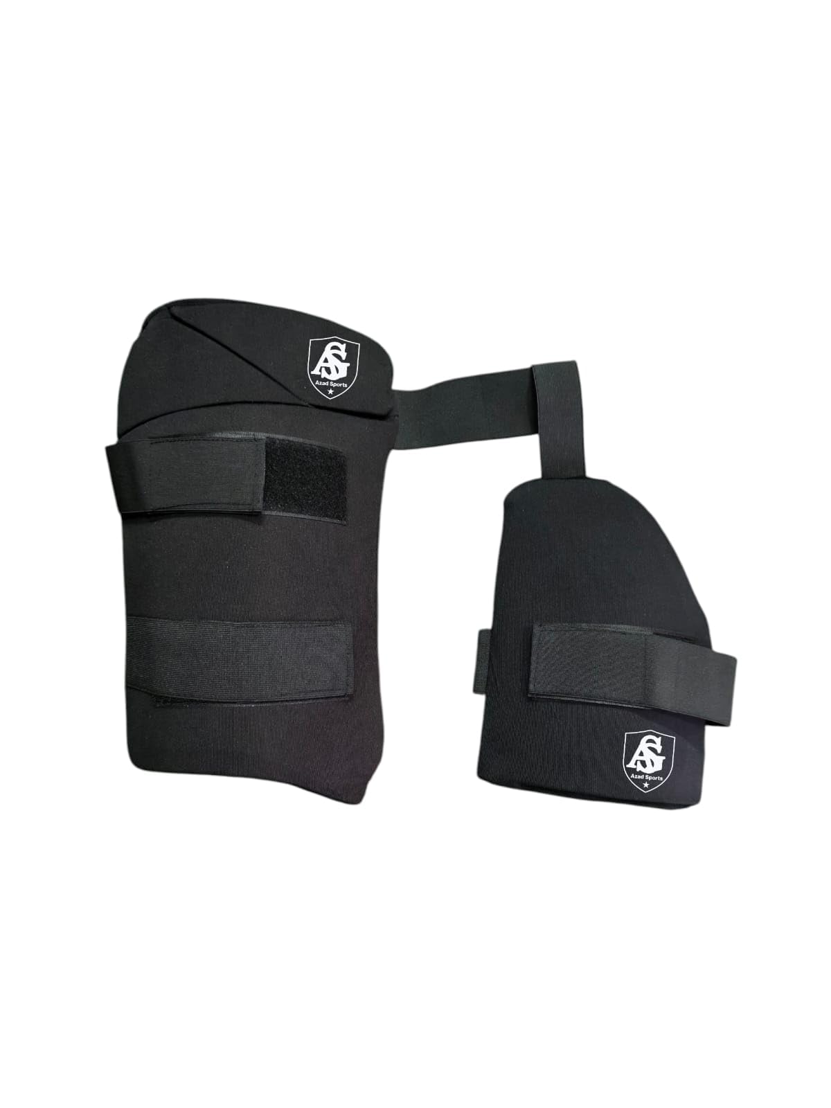 Cricket Thigh Guard, Black, Three Layer Protection with Breathable Cloth and Adjustable Elastic Grip (Black, Boys)-image-15