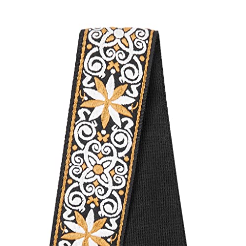 CZDYUF Personnalité Broderie Folk Rétro Guitare avec Guitare Acoustique Guitare Électrique Sangle Basse - Les Beatles, Paul McCartney, John Lennon, RIngo Starr, George Harrison CZDYUF Personnalité Broderie Folk Rétro Guitare avec Guitare Acoustique Guitare Électrique Sangle Basse – Image 6