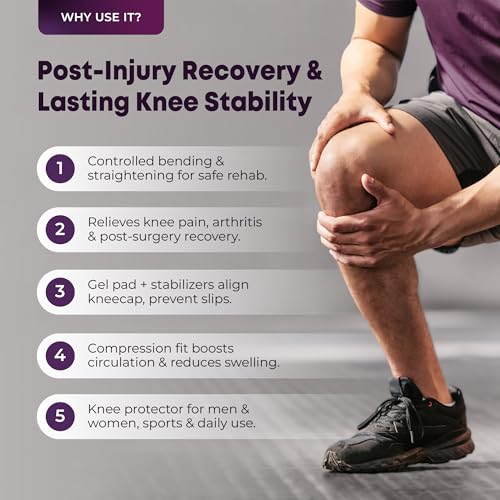 Image of betterhood Premium 4-Strap Knee Brace with Stabilizers | Open Patella Knee Support | Knee Cap Support for Arthritis, Joint Pain & Post-Surgery Recovery | Adjustable, Anti-Slip (Pack of 2)