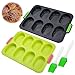 Mini Baguette Backblech,2 Stück Brötchenblech Brötchenbackformen Silikon Brötchenblech Silikon Brötchenblech laib und Seele Silikonformen 8 Einheiten Backen von Non-Stick Food Grade