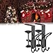 DLOULP Christmas Decoration Hanger with Double Functionality Practical Iron Construction Fit All Mantles Thicknesses Up to 8.5 Inches Fireplaces Stocking Hangers