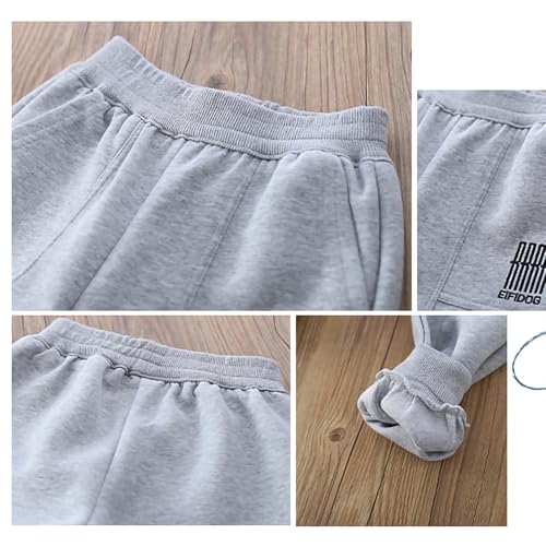 Boys Cargo Pants Casual Solid Color Elastic Wasit Pull On Trousers Soft Comfy Lounge School Pants for Boys 5-12 Years4