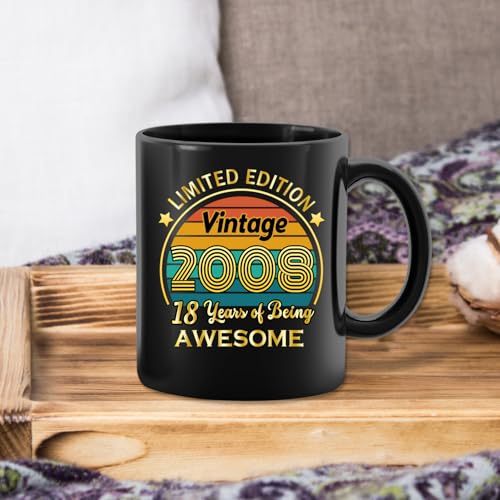 Taza de porcelana QUPT 11 oz con diseño nostálgico miniatura 4