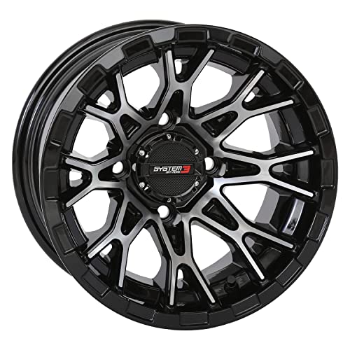 System 3 ST-6 12x7 ATV/UTV Wheel - Dark Tint (4/110) 4+3 [12S3-61...