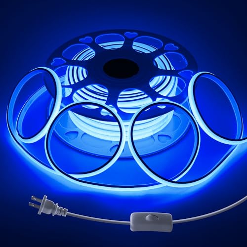 Tira Led COB Azul Exterior 16.4FT 120V Impermeable miniatura 2