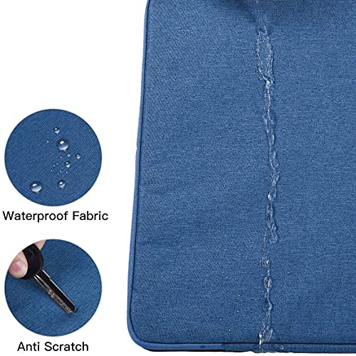 Image of Dynotrek Zipper 11.6 Laptop Sleeve /Case /Cover /Bag with Charger Pouch Compatible with Surface Pro 9 8 7 /Laptop Go 2 3, MacBook Air 11 /12, HP Asus Samsung Chromebook -Royal Blue
