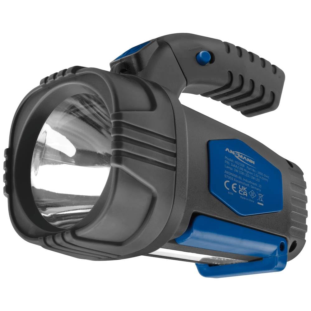 Ansmann 1600-0441 LED Arbeitsleuchte, 210 lm, 3x AA (Mignon), Nero/Blu