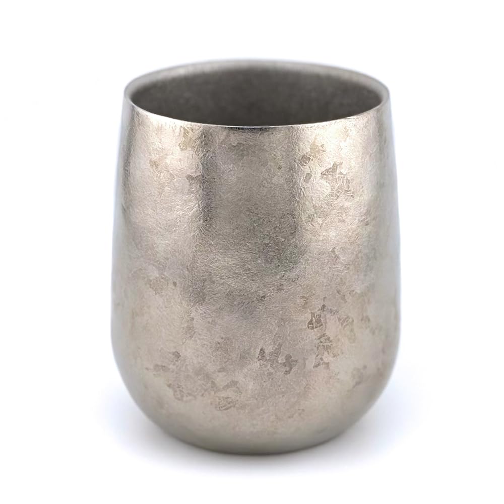 IKKO Titanbecher 240ml (Silber) – Hochwertiger Doppelwandiger Trinkbecher | Reines Titan, Geschmacksneutral, Zeitloses Design | Für Kaffee, Tee, Cocktails & den täglichen Gebrauch