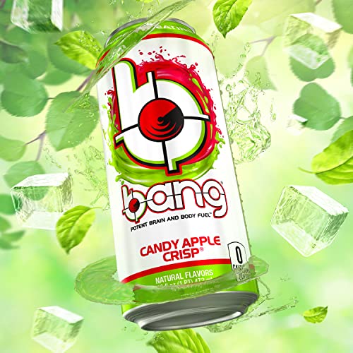 Bang Candy Apple Crisp Energy Drink, 0 Calories, Sugar Free With Super Creatine, 16 Fl Oz (Pack Of 12) #TOP4