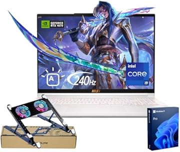 Stealth 16 Studio 16" WQXGA 240Hz Intel i9-13900H, GeForce RTX 4070 Pro Gaming Laptop, 64GB RAM, 2TB SSD, RGB Backlit KB, Aluminum Alloy Chassis, Bundle with PCO Notebook Fold Radiator, Cooler