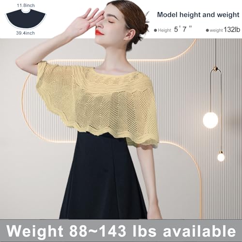 Knitted Sun-Proof Shawl,Ice Silk Shawl,Knitted Sun-Proof Summer Shawls,Shawl With Pearl Clips for Evening Dresses2