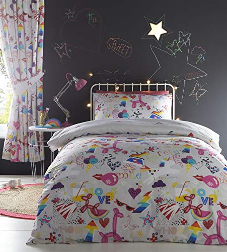Kids' Club Bedding Parure de lit Simple pour Enfant Motif Dessin animé, Multicolore Cover