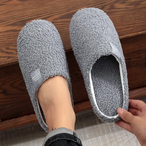 House Slippers for Women Men Comfy Warm Winter Slippers Socks Slip On Travel Shoes Washable3