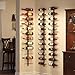 24 Bottles Wall Mounted Wine Rack, Detachable Wall Hanging Bottle Holder, Use as One or Four, DIY Display, Storage Racks for Wine, for Restaurant, Bar, Cellar