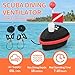 TUDIVING-Upgrade Tankless Diving System,Portable Rechargeable Hookah Dive System,Tandem Scuba Equipment with 66-Foot Hose and Rregulator,7-10h Waterproof Scuba Diving System