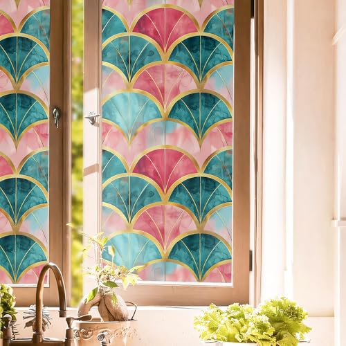 Vinilo decorativo autoadhesivo 15.7x118 pulgadas verde rosa miniatura 1