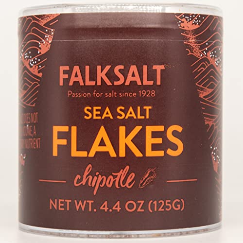 Falksalt | Chipotle Sea Salt Flakes 4.4Oz. | Gourmet Finishing Salt #TOP7