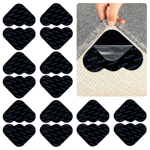 16Stück Teppich Antirutschunterlage，Antirutschmatte für Teppich，Teppich Antirutschunterlage，Teppich Rutsch Stop，Teppich Antirutsch Pad，Anti Rutsch Teppichunterlage，Teppichstopper für Böden Teppiche