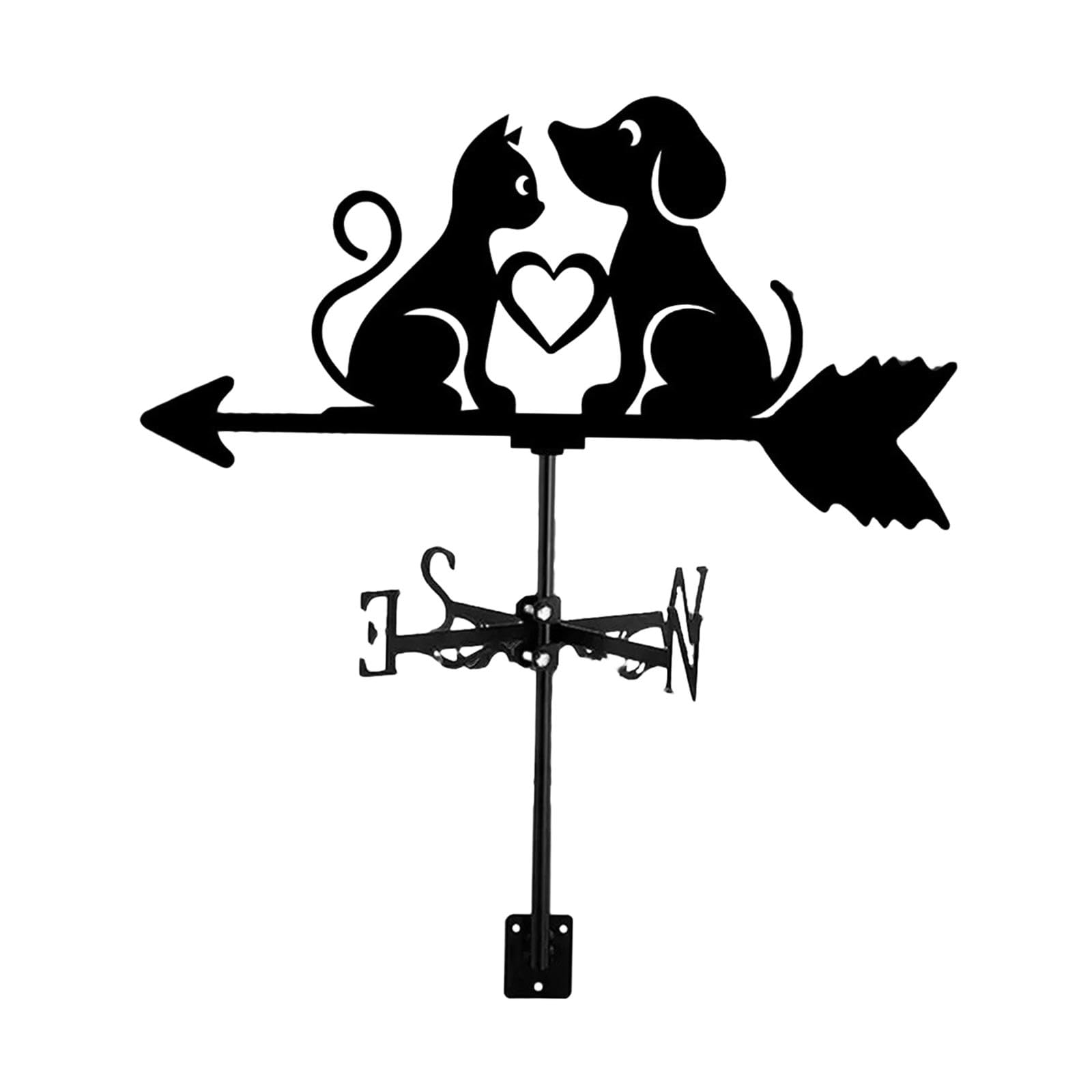 CALANDIS Metal Wind Vane Wind Direction Indicator Yard Dog Cat Silhouette Weathervane | Weathervanes | Garden D?©cor-image-33