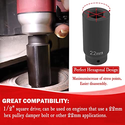 77110 Harmonic Balancer Socket 22mm Crank Bolt Socket