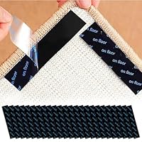 Rug Gripper 24 PCS, Reusable & Anti-Slip Rug Grippers For Laminate Floor and Wooden Floors, Washable Anti Slip Underlay Stickers, Carpet Grippers, Gripper Laminate, Carpet Stickers - Rectangular