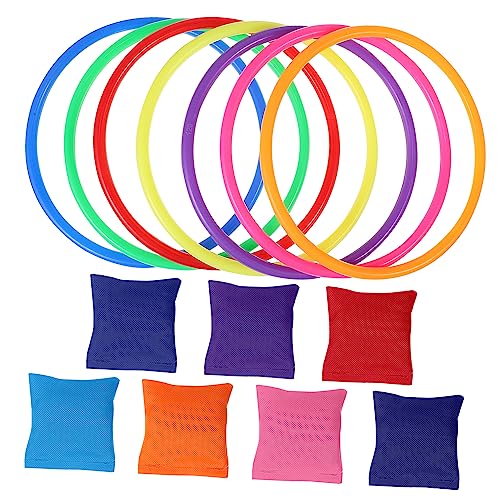 ERINGOGO Bean Bag Toss Rings Toy 1 Set of Beanbags Tossing Rings for Boys and Girls Adults Outdoor Games for Family Gatherings Random
